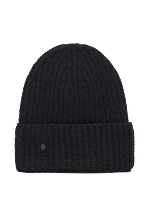 Closed ribbed-knit beanie