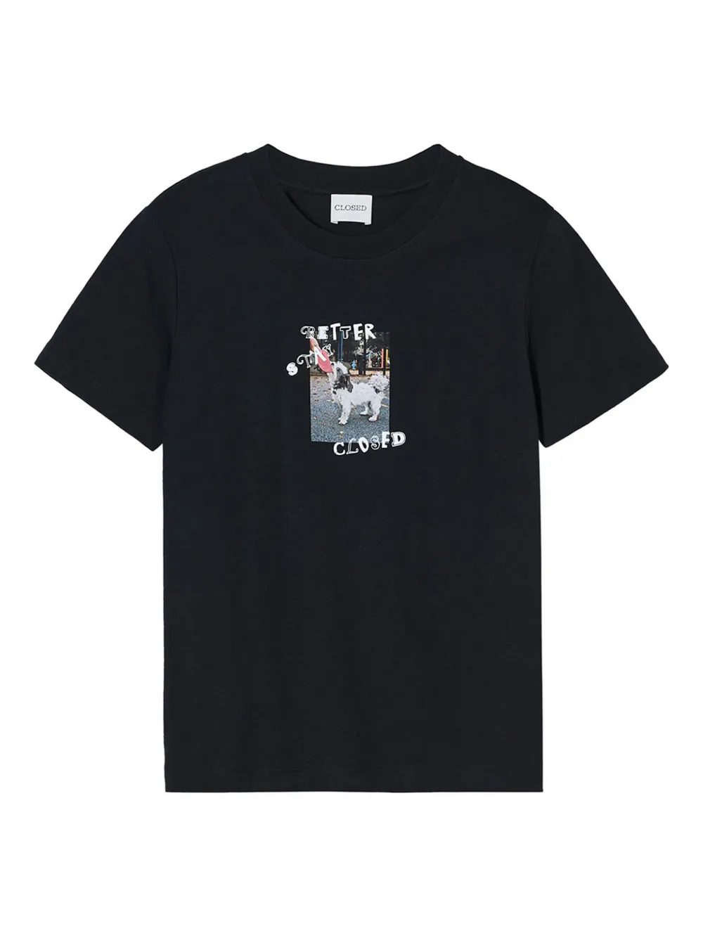 Closed playera con perro estampado | negro | Image 1