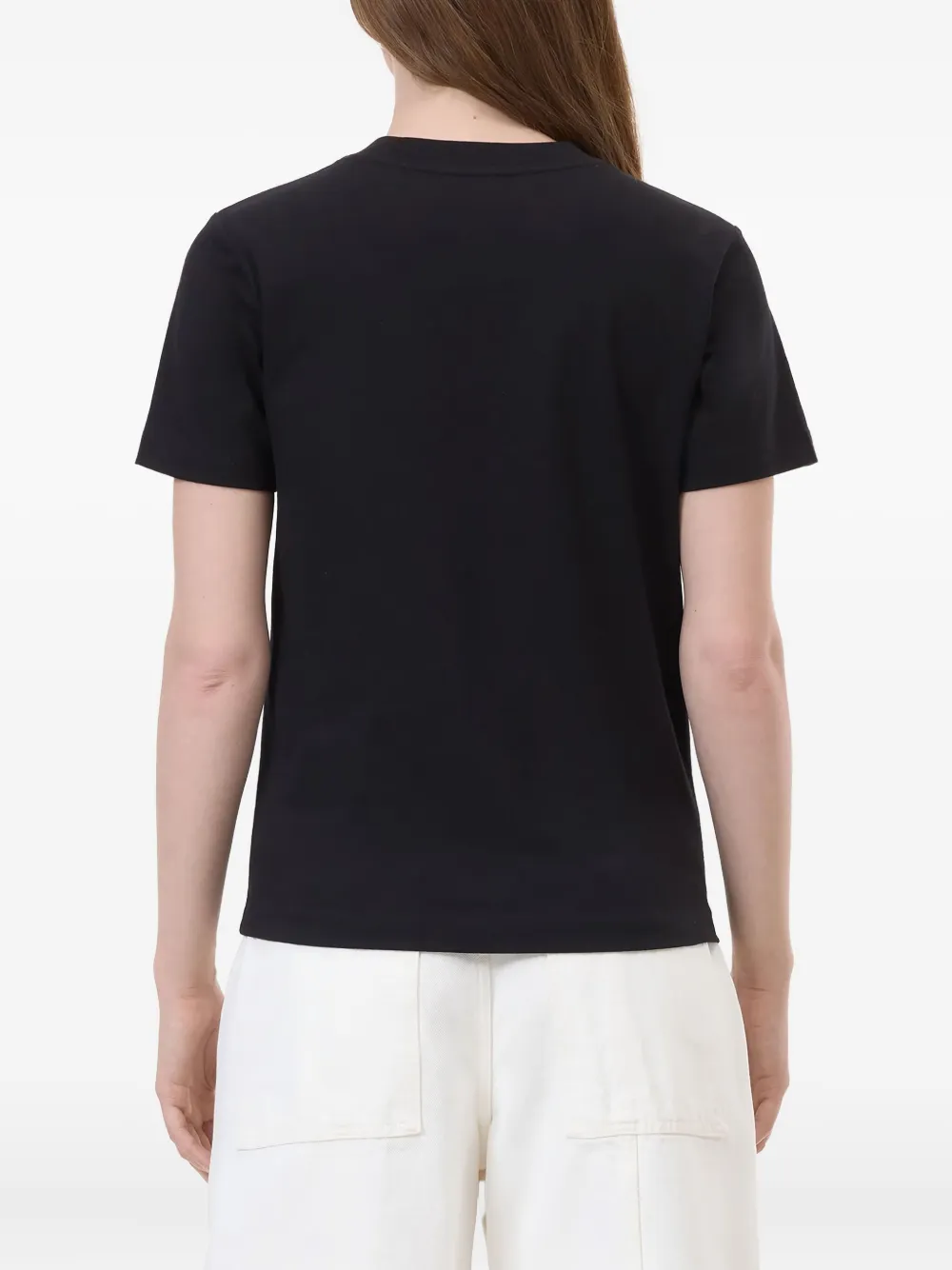 Closed T-shirt met hondenprint Zwart