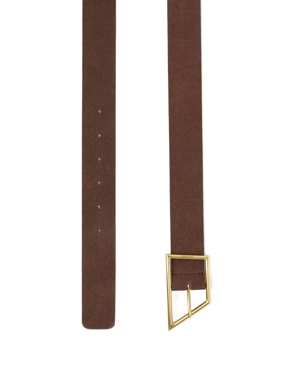 Closed geometric-buckle suede belt | Image 2