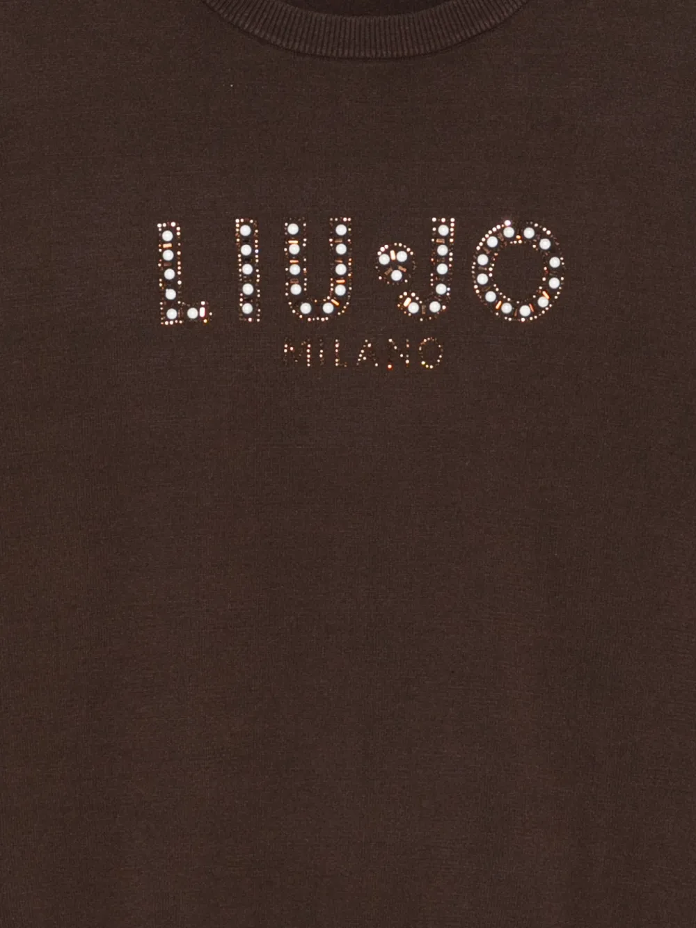 Liu •jo Logo-embellished Jumper In Brown