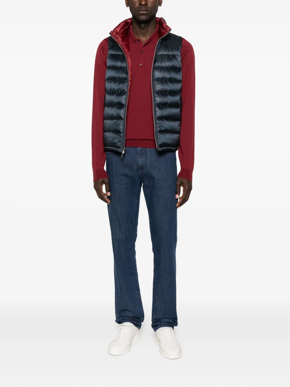 John Smedley buttoned polo shirt - Rood