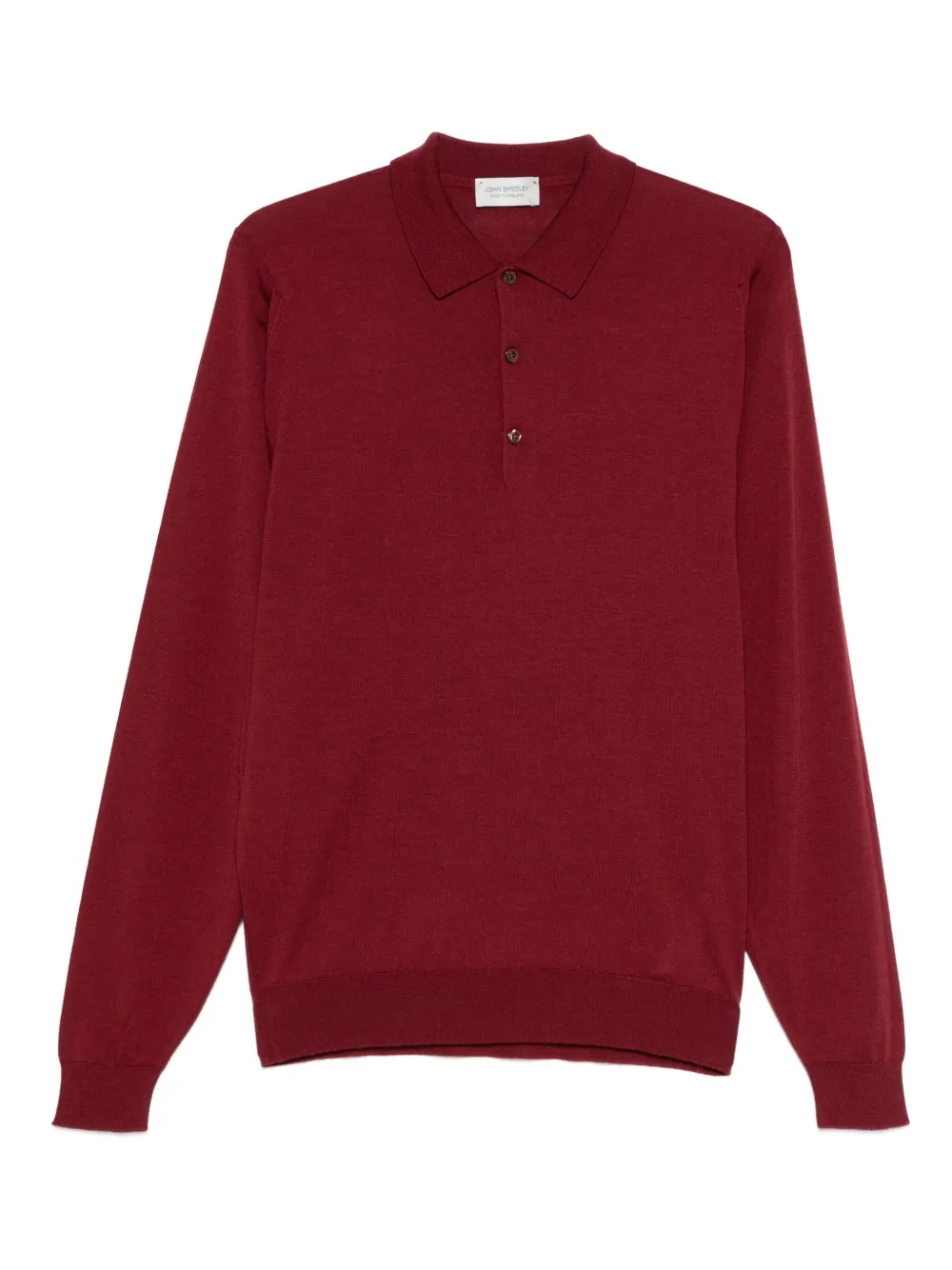 John Smedley playera tipo polo con botones | rojo | Image 1