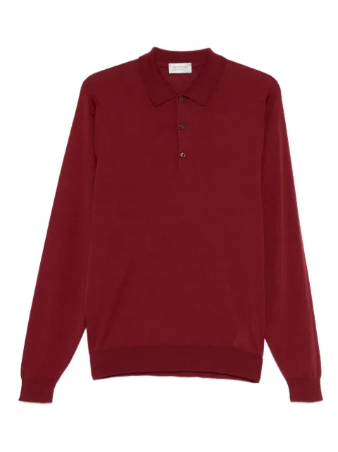 John Smedley buttoned polo shirt