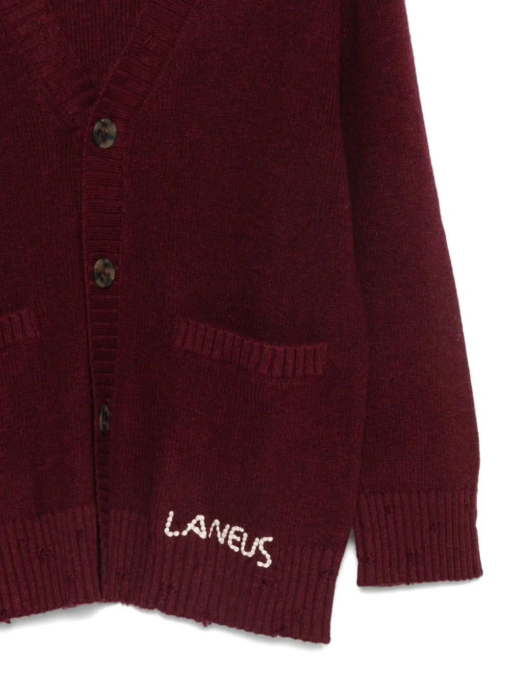 Laneus Geribbeld vest Rood