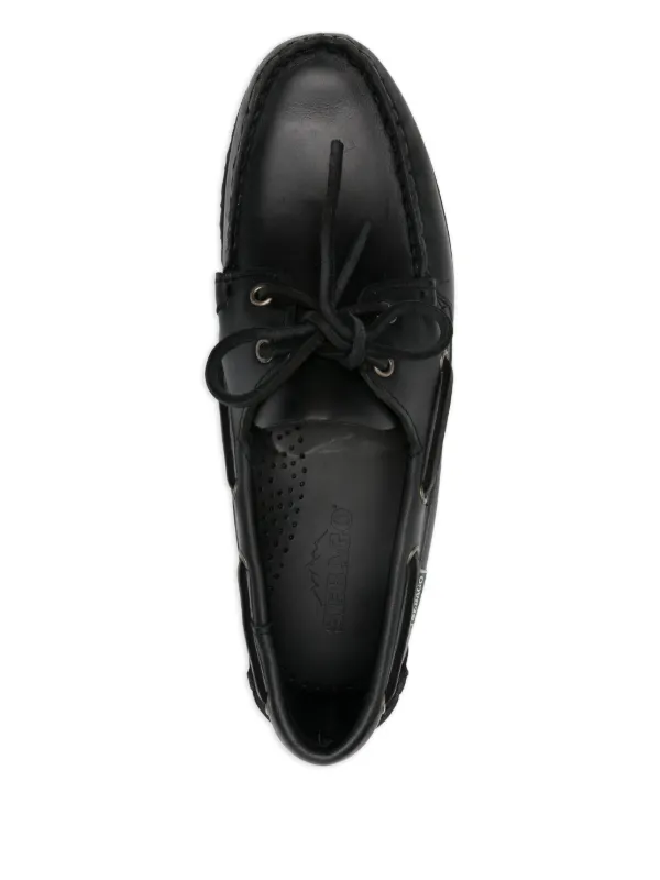 Sebago レザー デッキシューズ | ブラック | FARFETCH JP