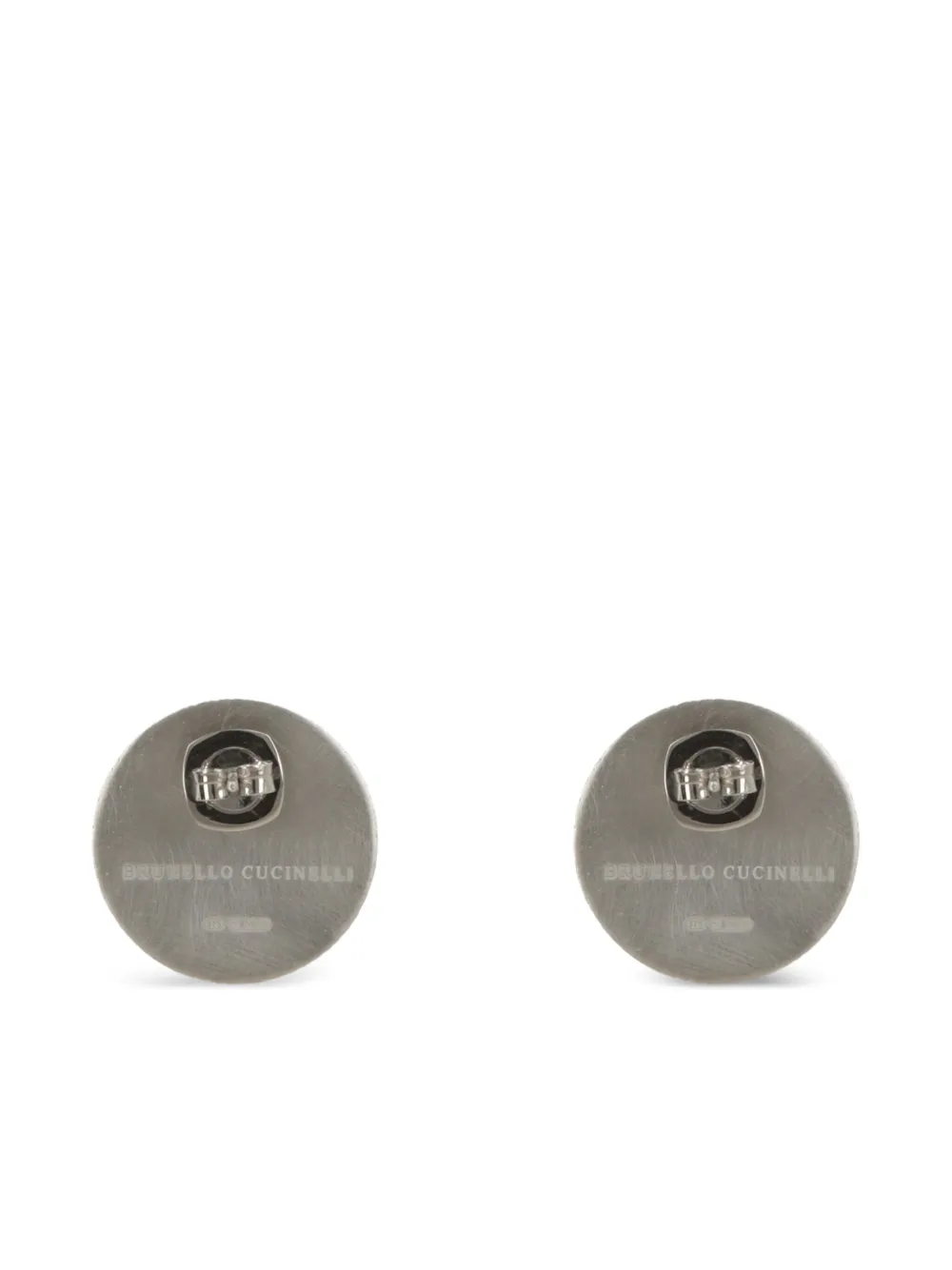 Brunello Cucinelli Metallic stud oorbellen - Zilver