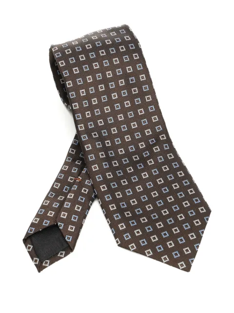 Zegna square-pattern tie