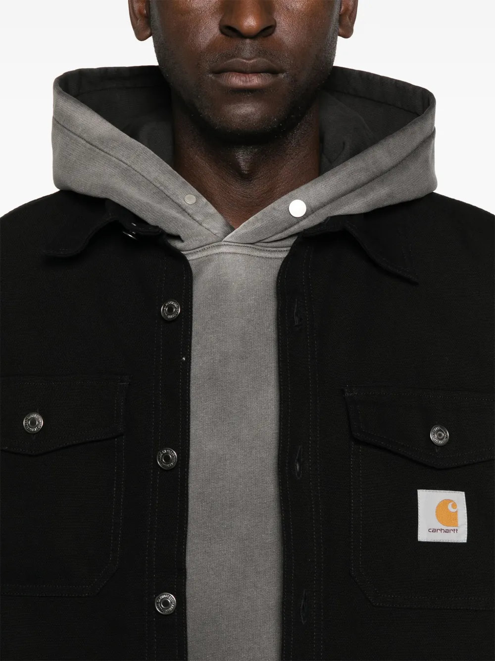 Carhartt WIP Overhemd met zak en knopen Zwart