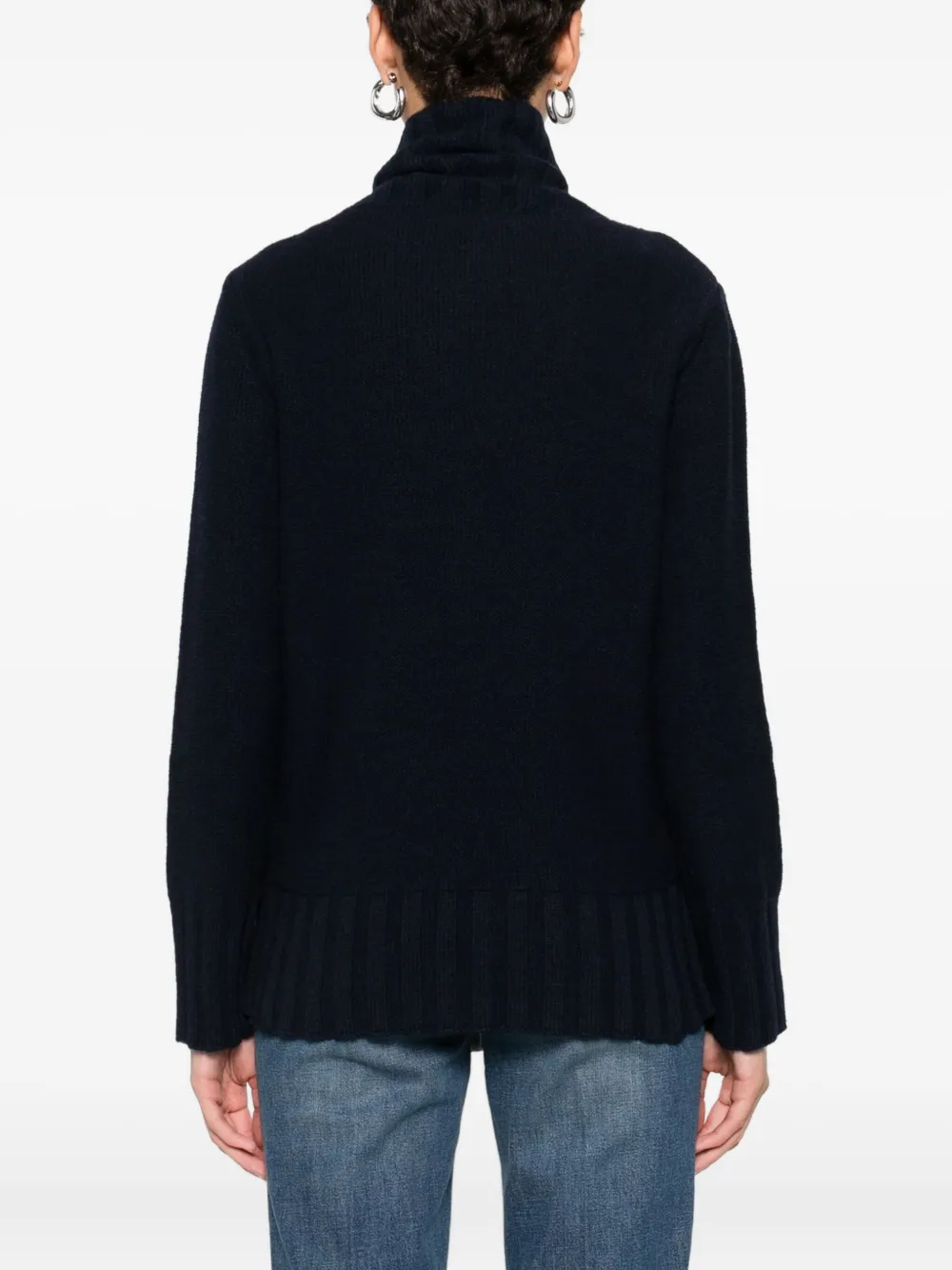 Intrecci Cable-knit Roll-neck Sweater In Black