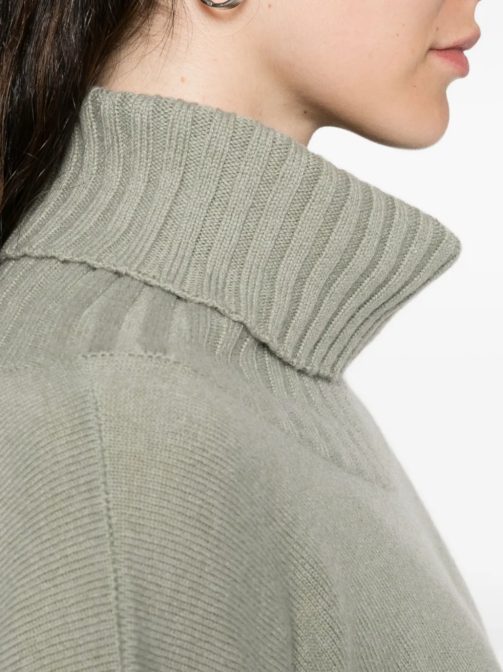 Intrecci Turtleneck Sweater In Green