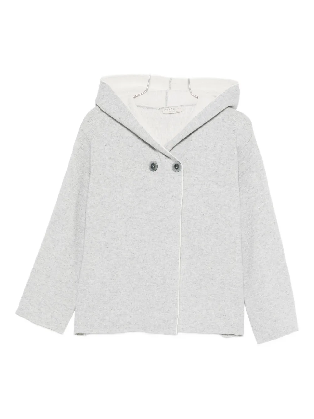 Intrecci Hooded Jacket In Gray