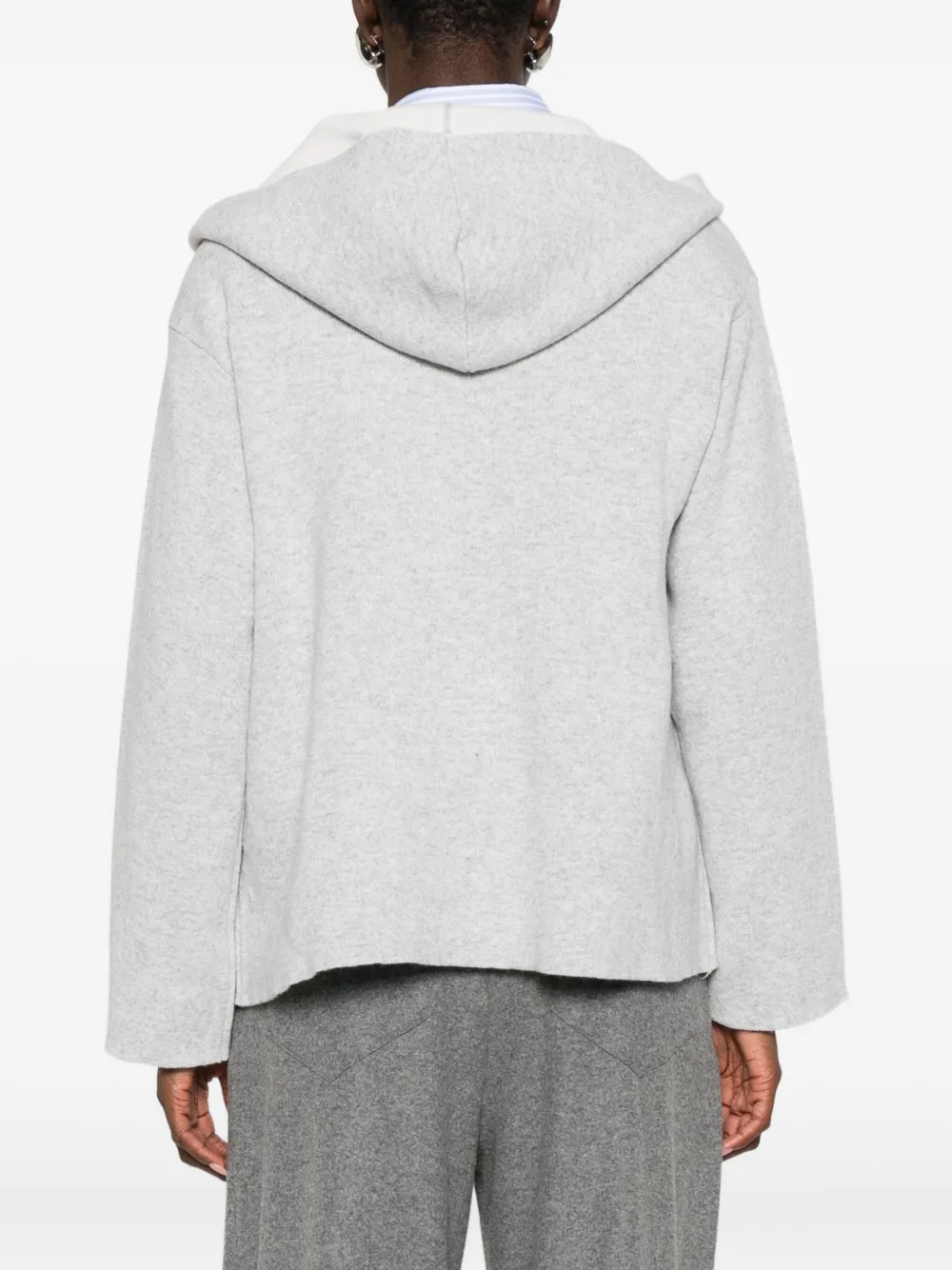 Intrecci Hooded Jacket In Gray