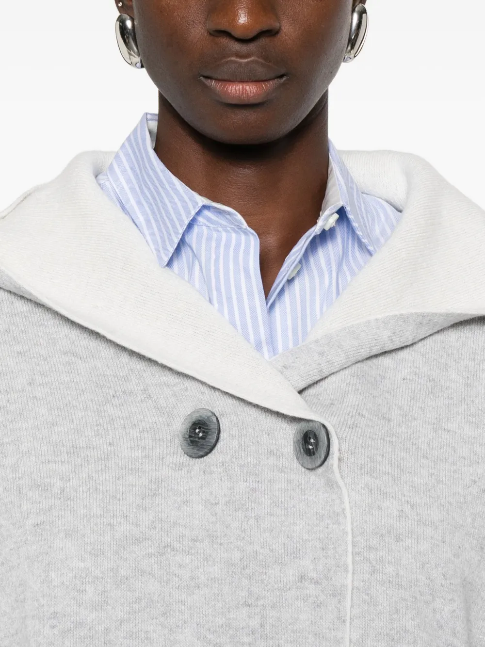 Intrecci Hooded Jacket In Gray