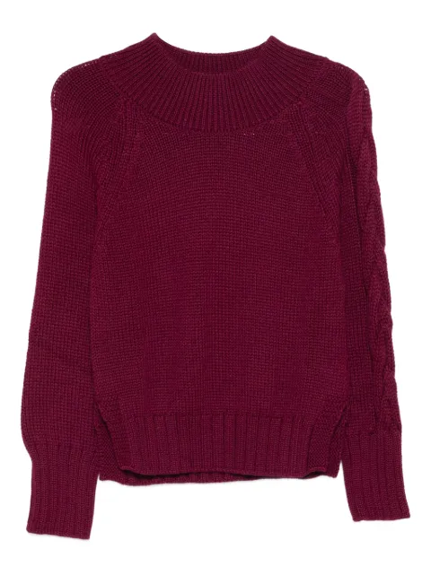 Intrecci cable-knit crew-neck sweater 