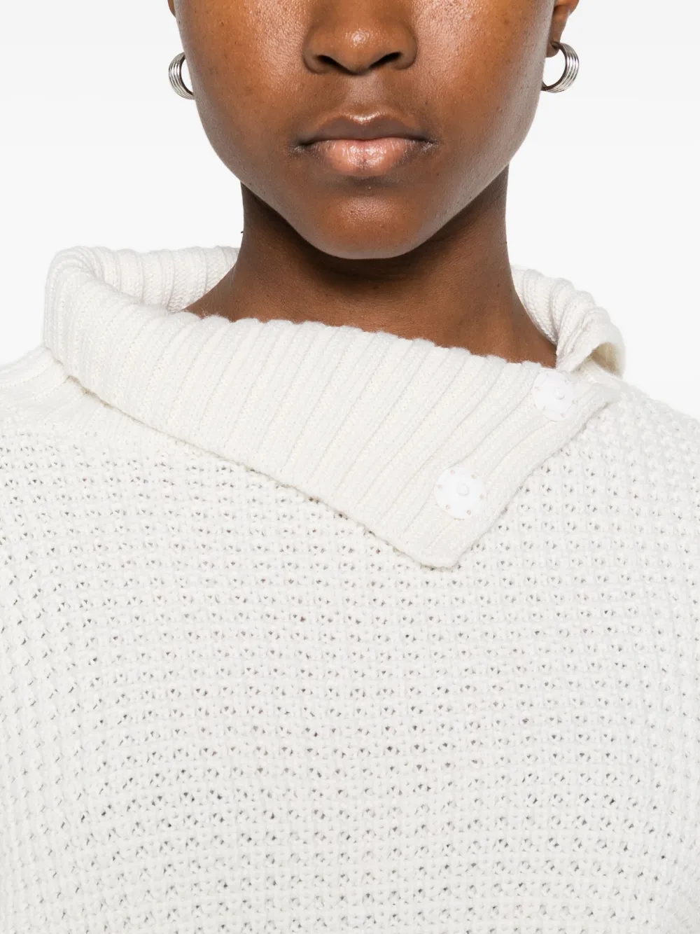 Intrecci Pointelle-knit Jumper In White