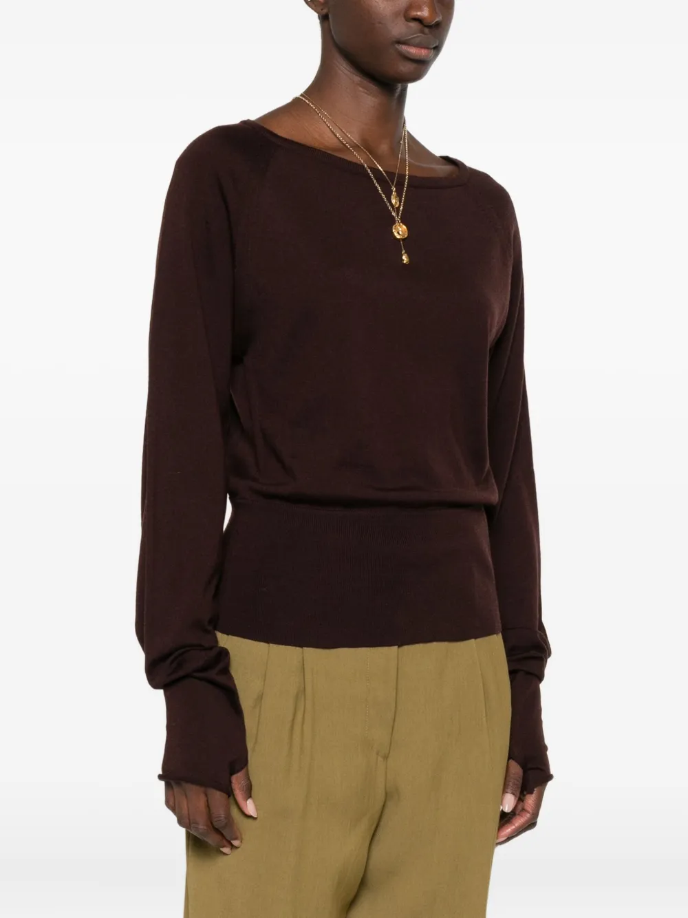 Daniele Fiesoli Long-sleeve Sweater In Brown