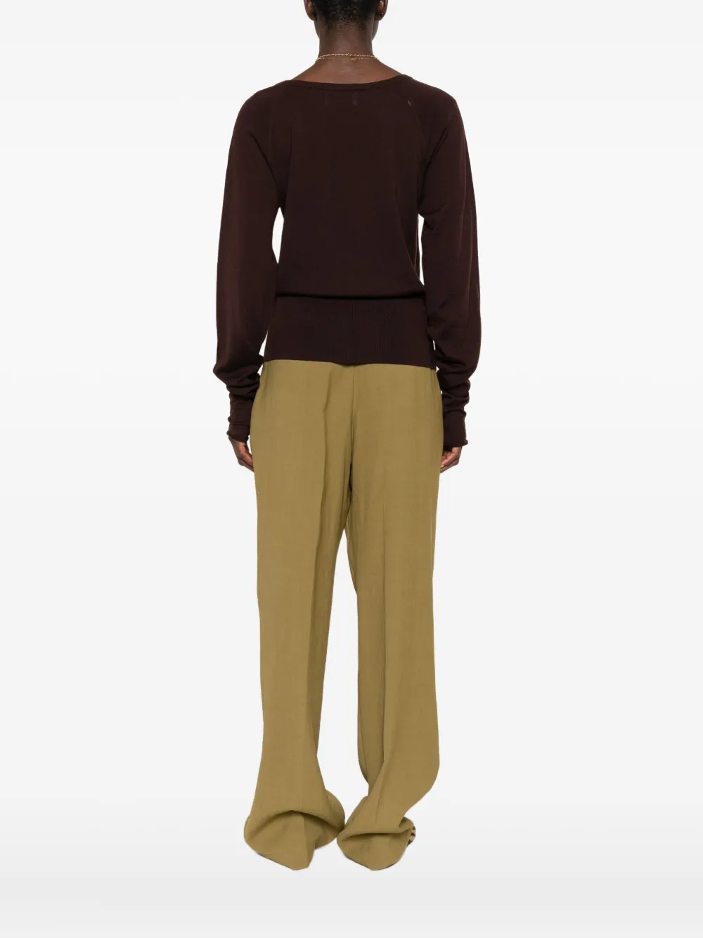 Daniele Fiesoli Long-sleeve Sweater In Brown