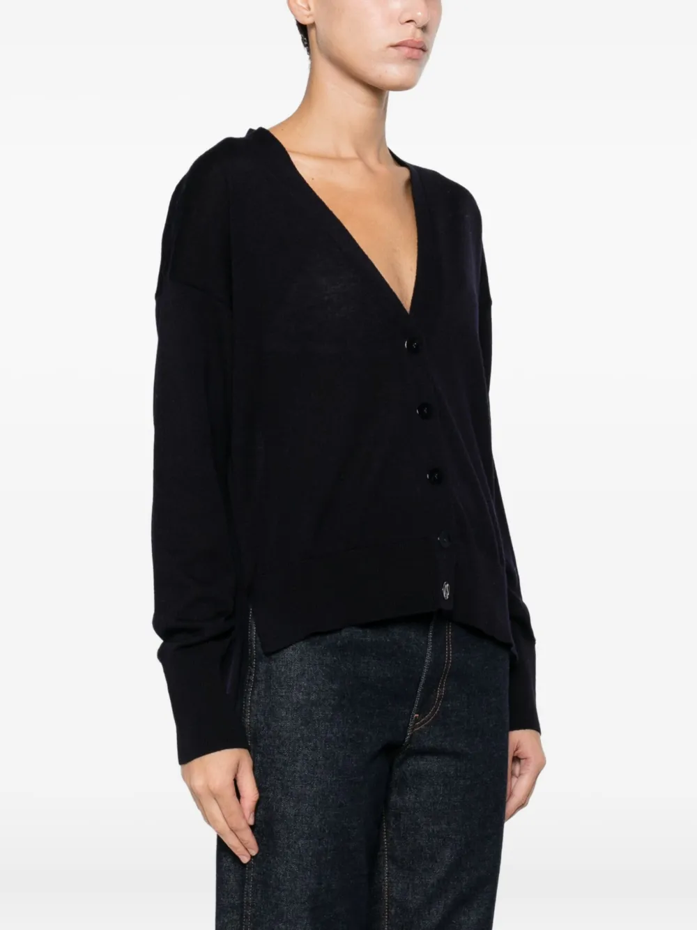 Daniele Fiesoli Fine-knit Button-up Cardigan In Black