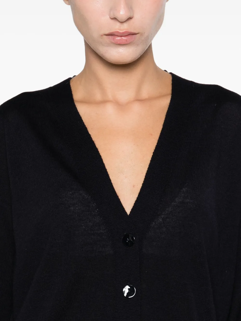 Daniele Fiesoli Fine-knit Button-up Cardigan In Black