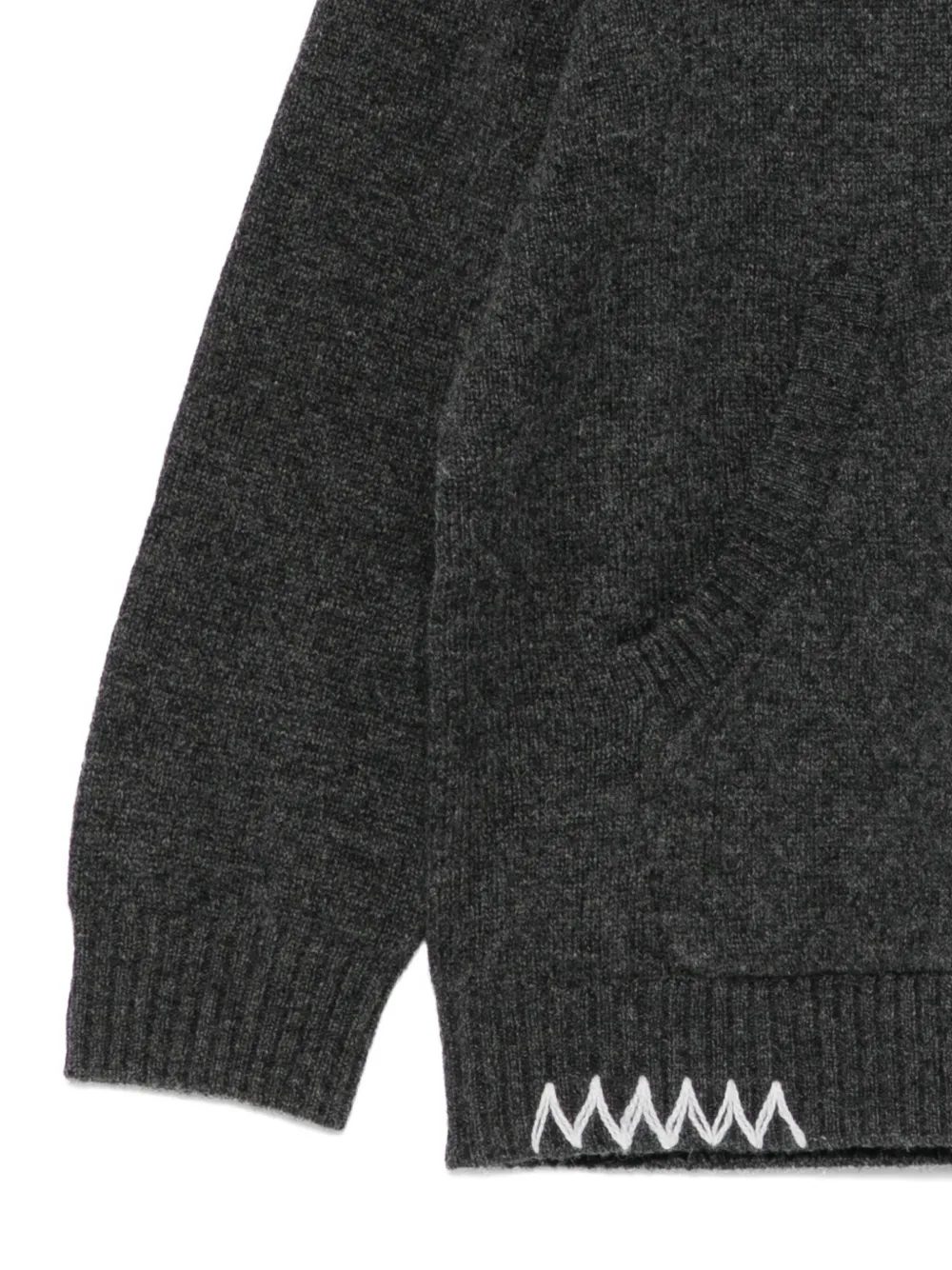 Laneus Hoodie met borduurwerk Grijs