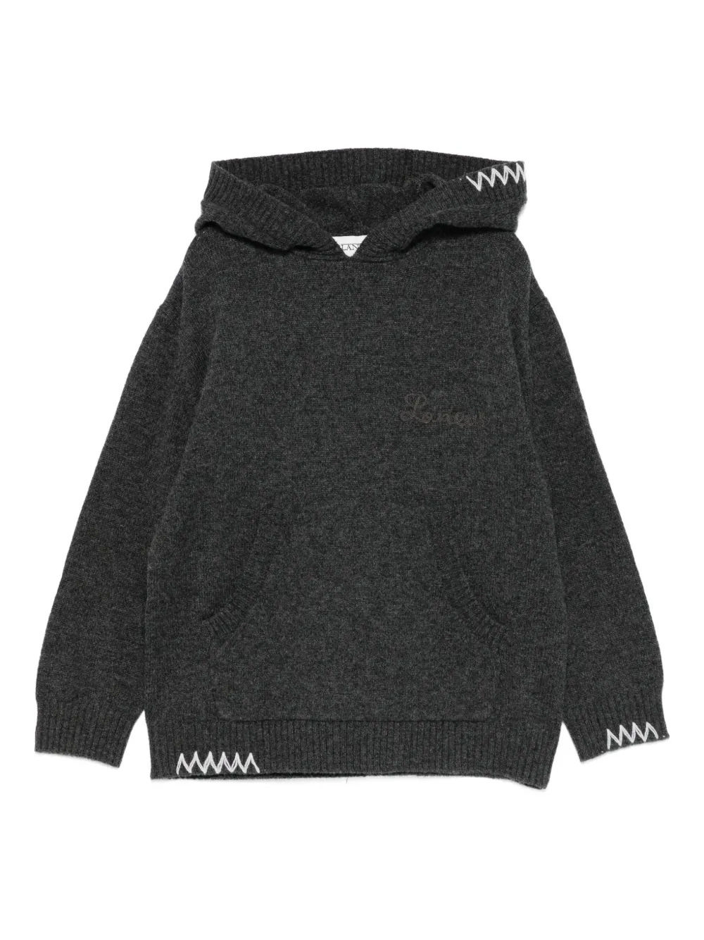 Laneus embroidered hoodie - Grigio