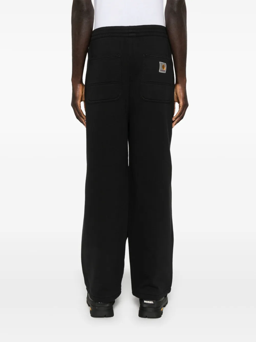 Carhartt Logo-patch Track Pants In Black