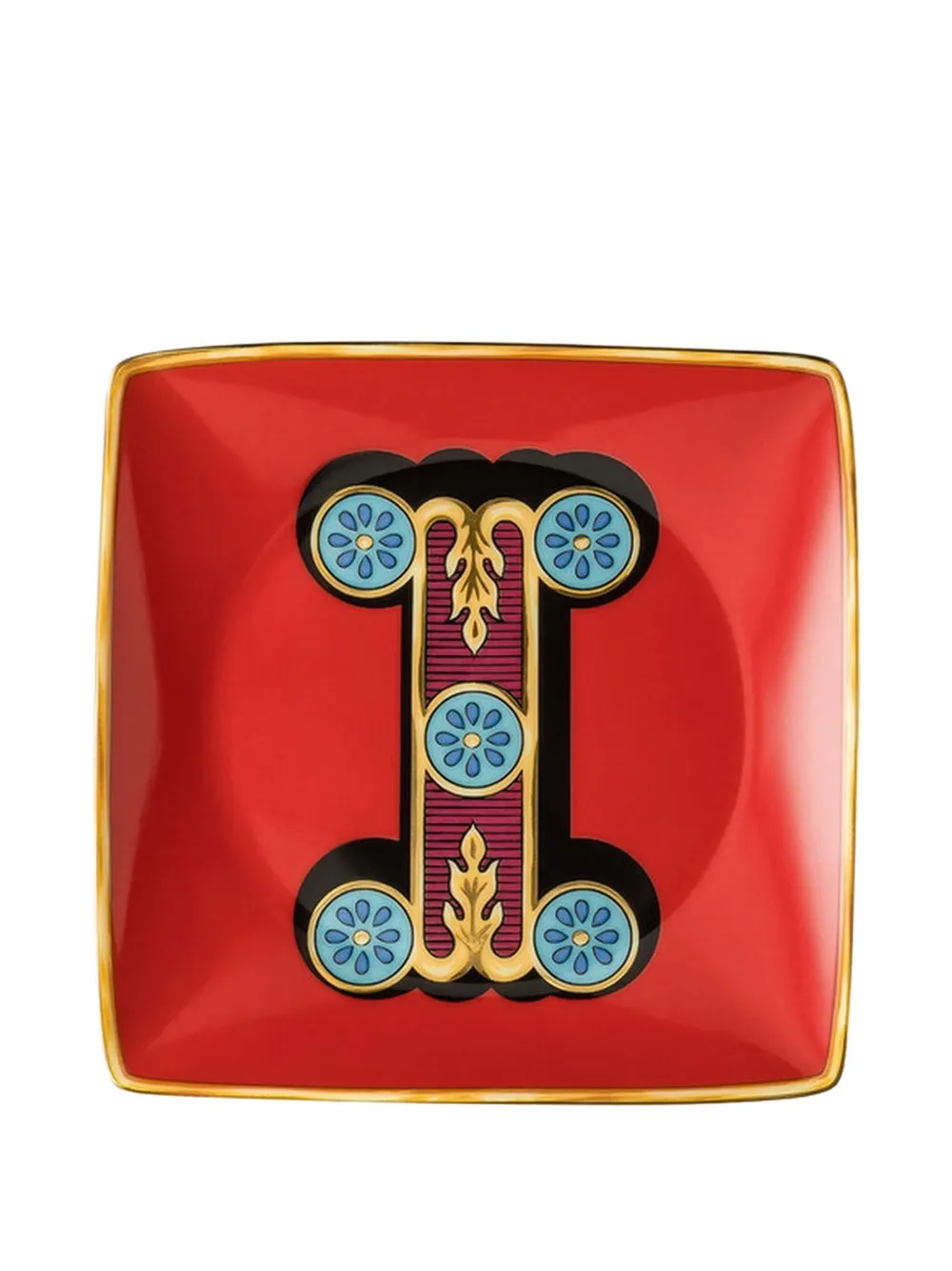 Versace Holiday Alphabet plate | Red | Image 1