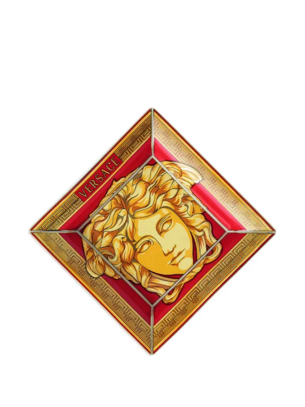 Versace Medusa Amplified Square Tray (18cm) | Gold | FARFETCH