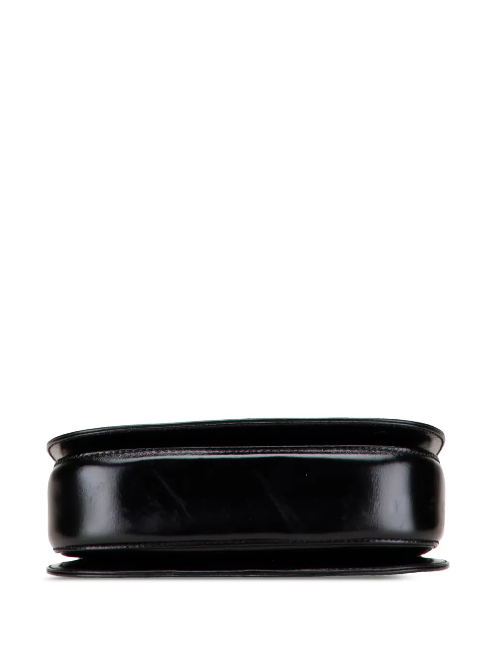 Pre-owned Gucci 20th Century Calfskin Bamboo Night Satchel In Black