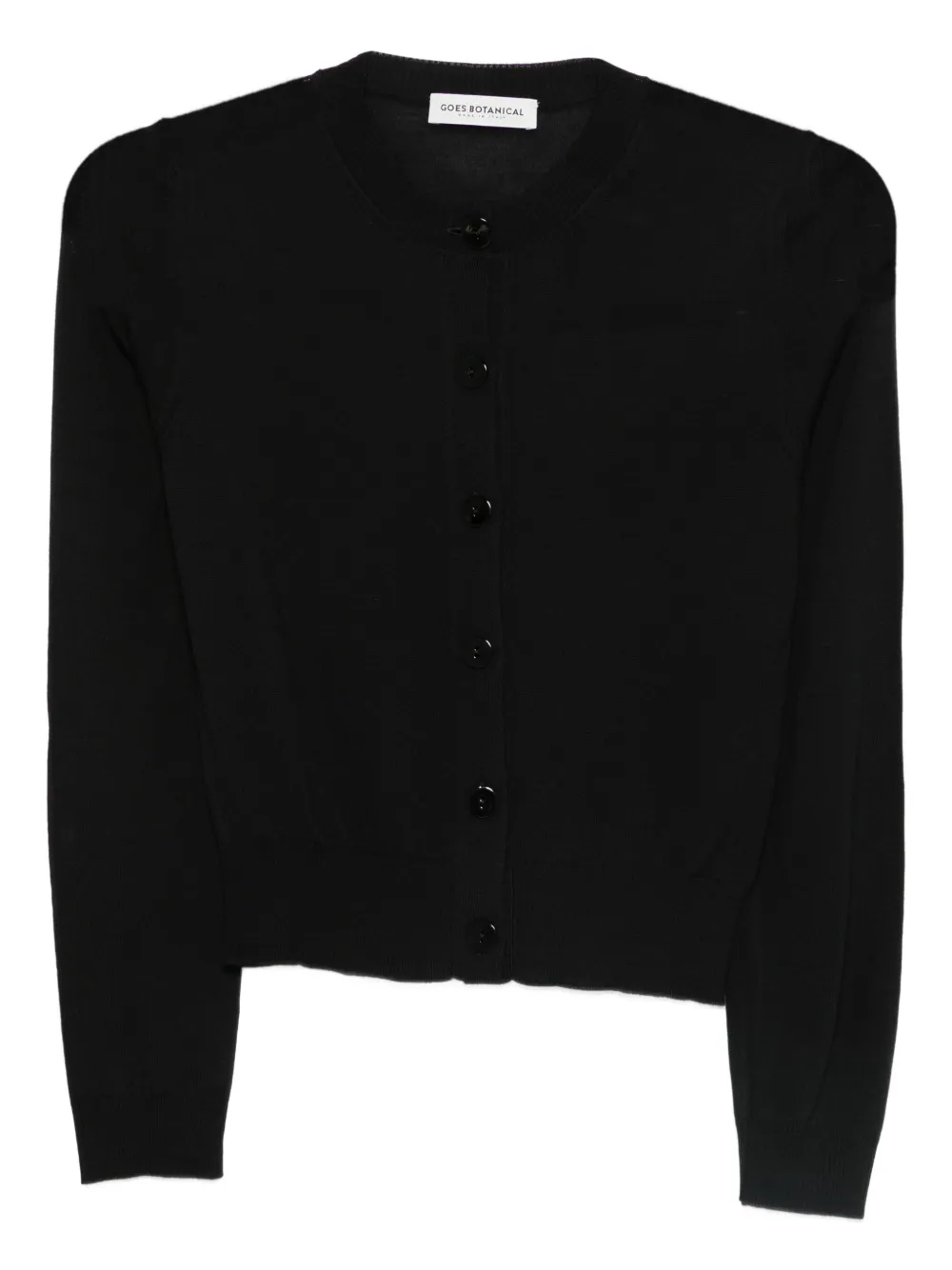 GOES BOTANICAL cardigan à col rond | noir | Image 1