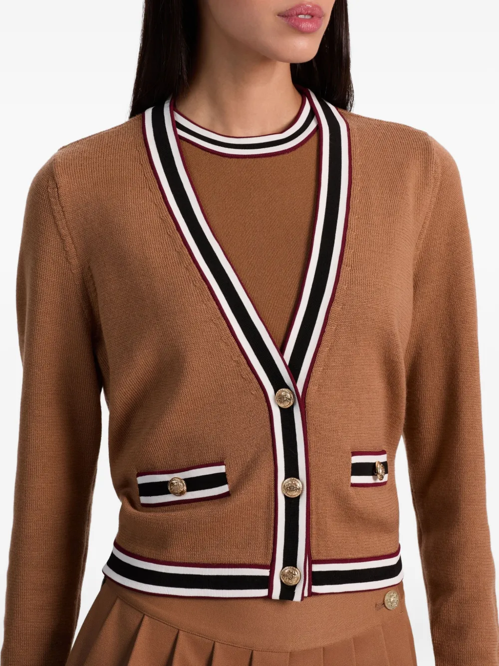 alice + olivia Kingsley vest met knopen Bruin