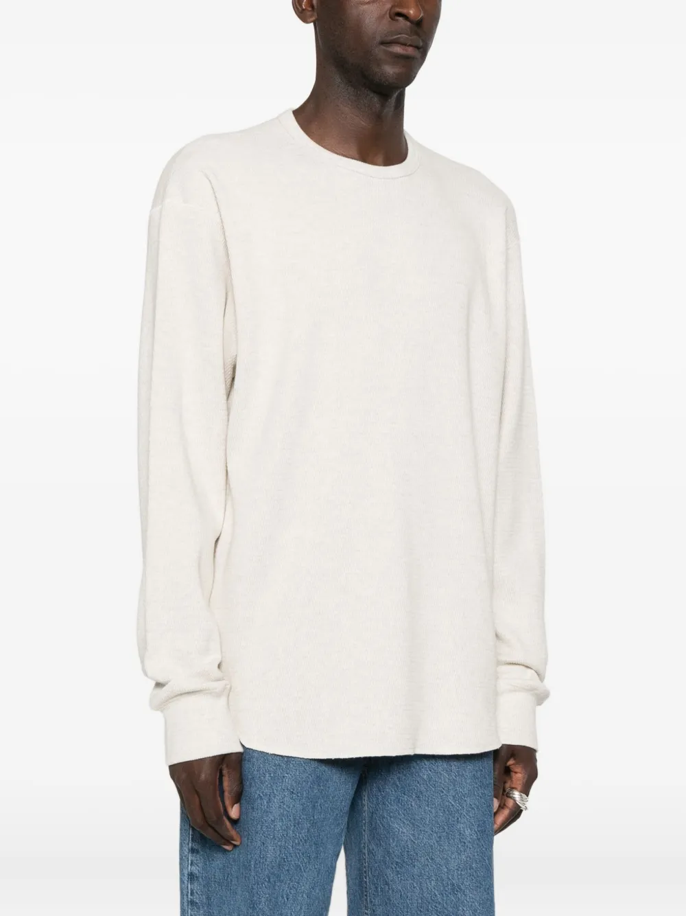 Chimala T-shirt Mit Abgerundetem Saum In Neutral