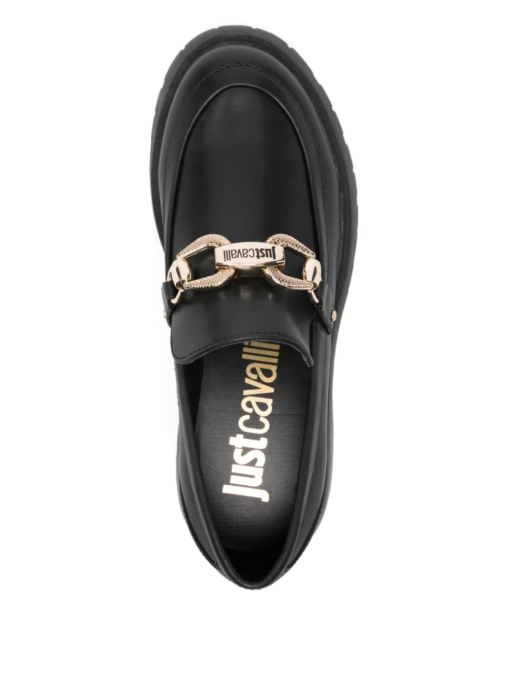 Just Cavalli Loafers met chunky zool en kettingdetail Zwart