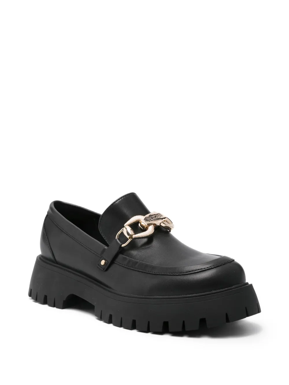 Just Cavalli chain-detail lug-sole loafers - Zwart