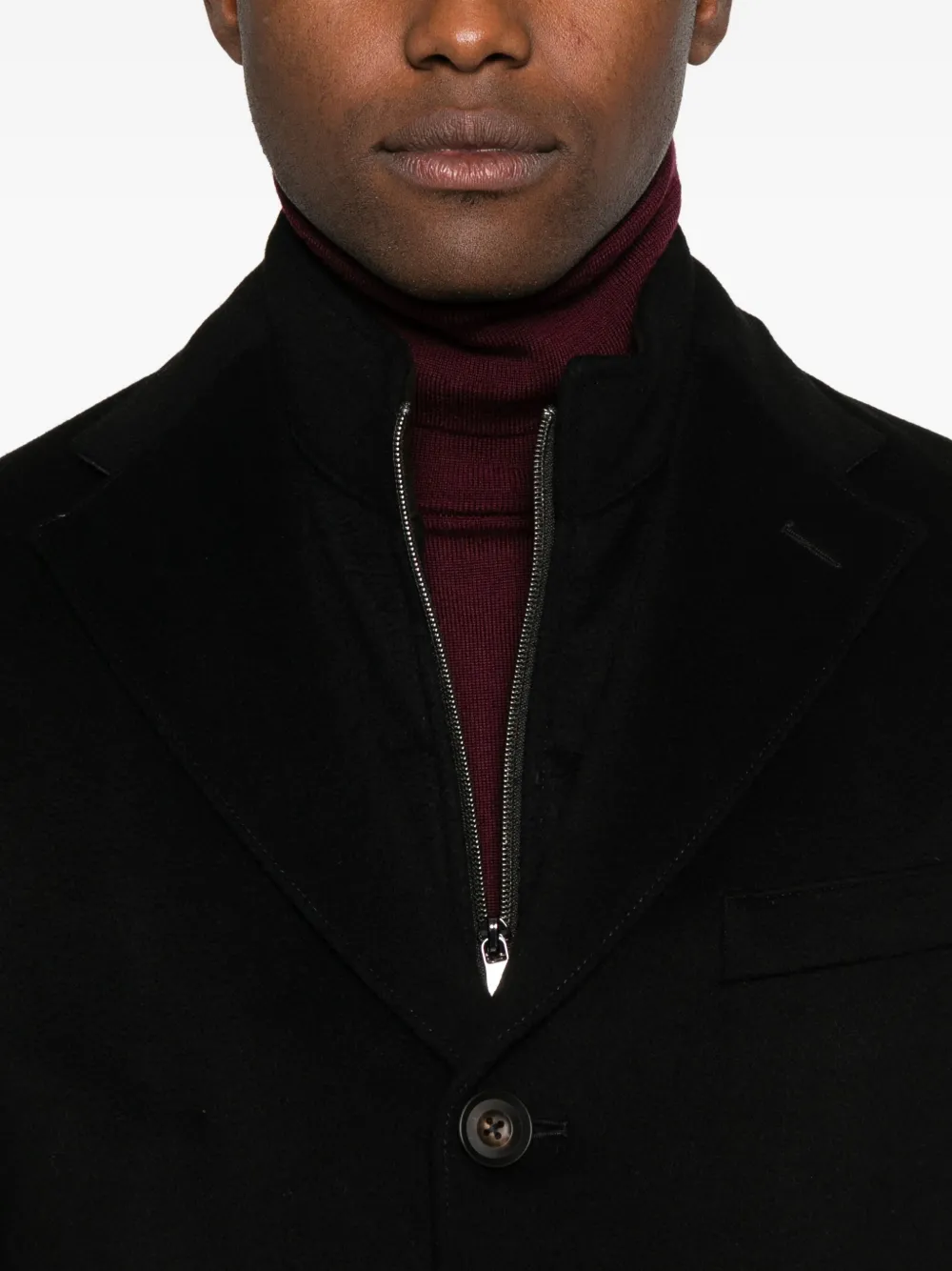 Corneliani Panelled Jacket In Black