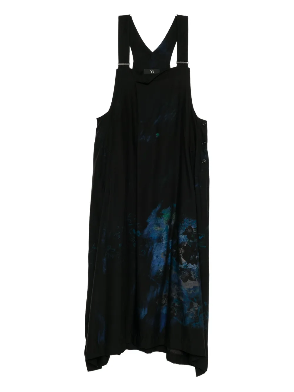 Y's Floral-print Dress In Black