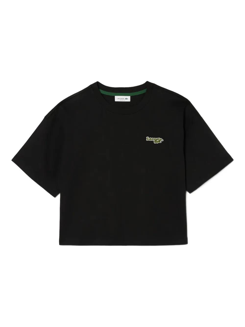Lacoste Logo-patch T-shirt In Black