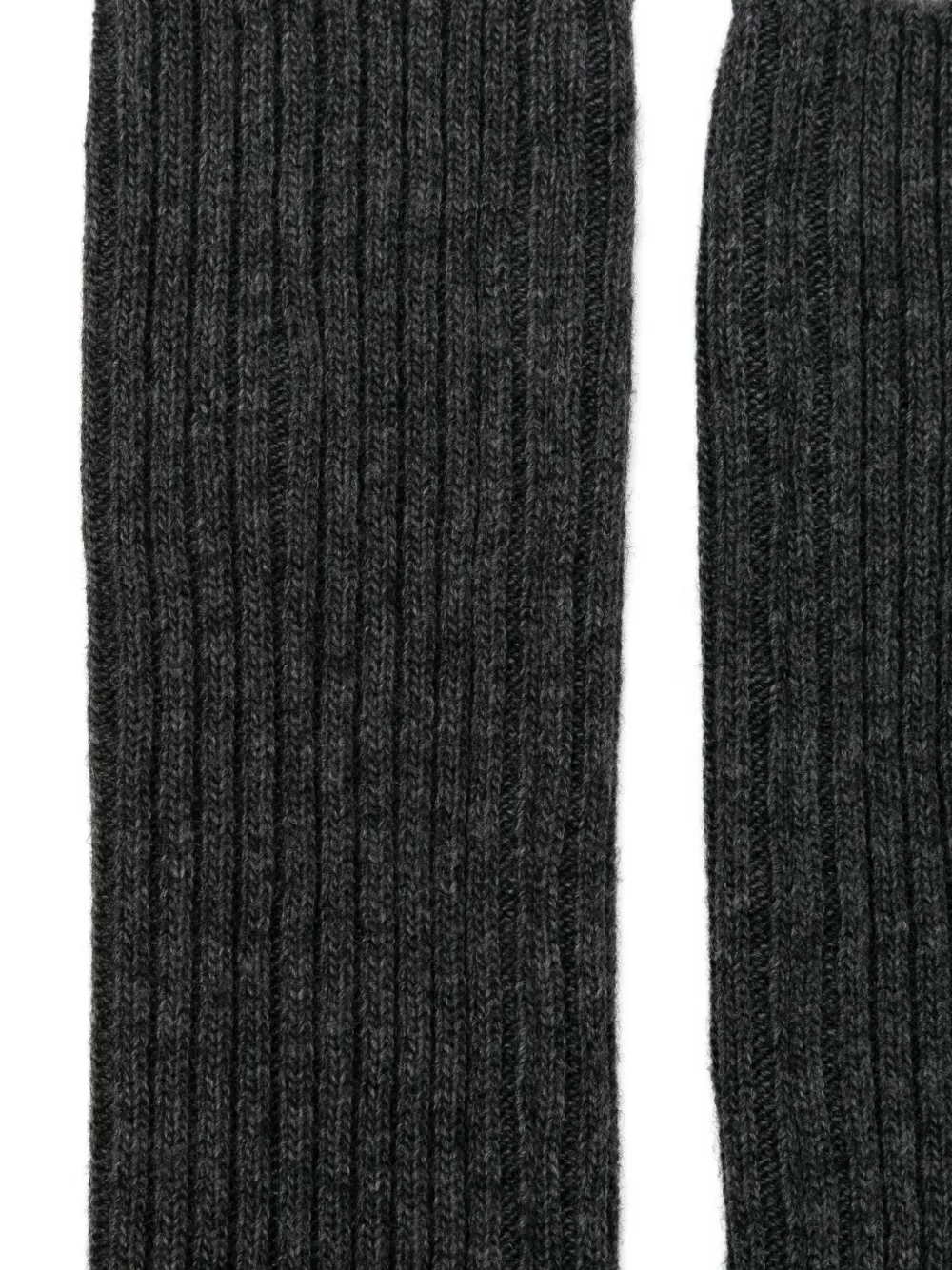 Y's Ribgebreide handschoenen Grijs