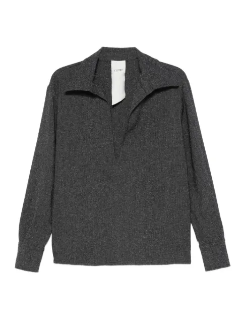 RAME polo-collar knitted top