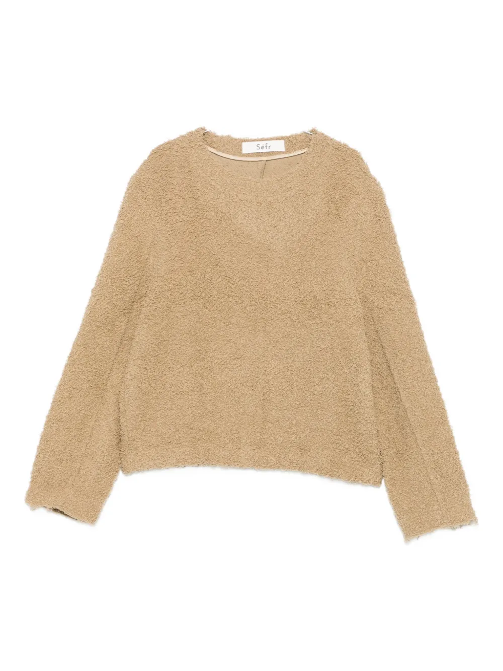 Séfr V-neck Textured Sweater In Brown