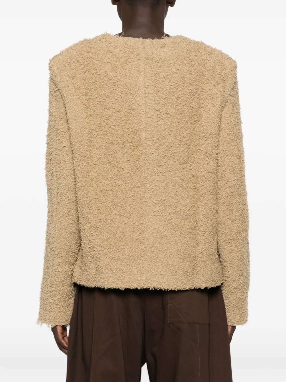 Séfr V-neck Textured Sweater In Brown