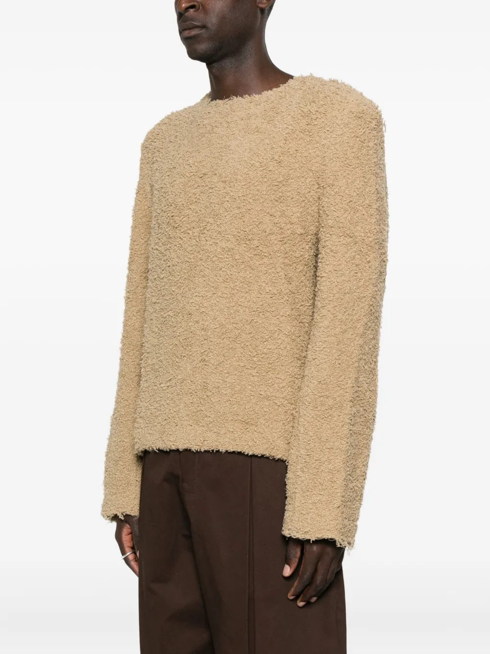 Séfr V-neck Textured Sweater In Brown