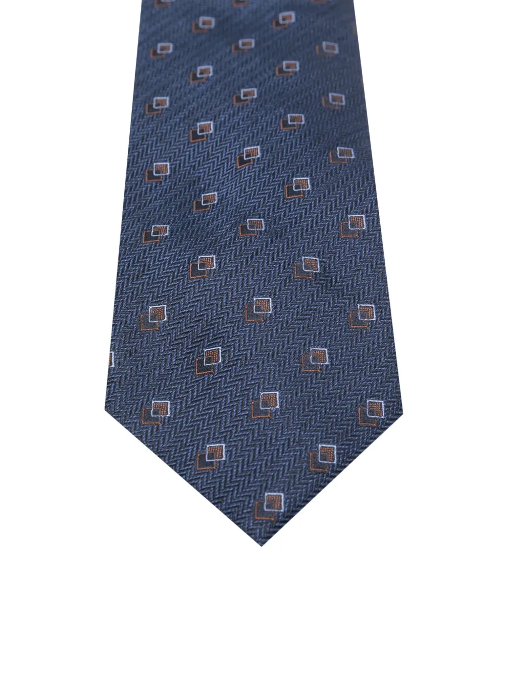 Corneliani Square-pattern Tie In Blue