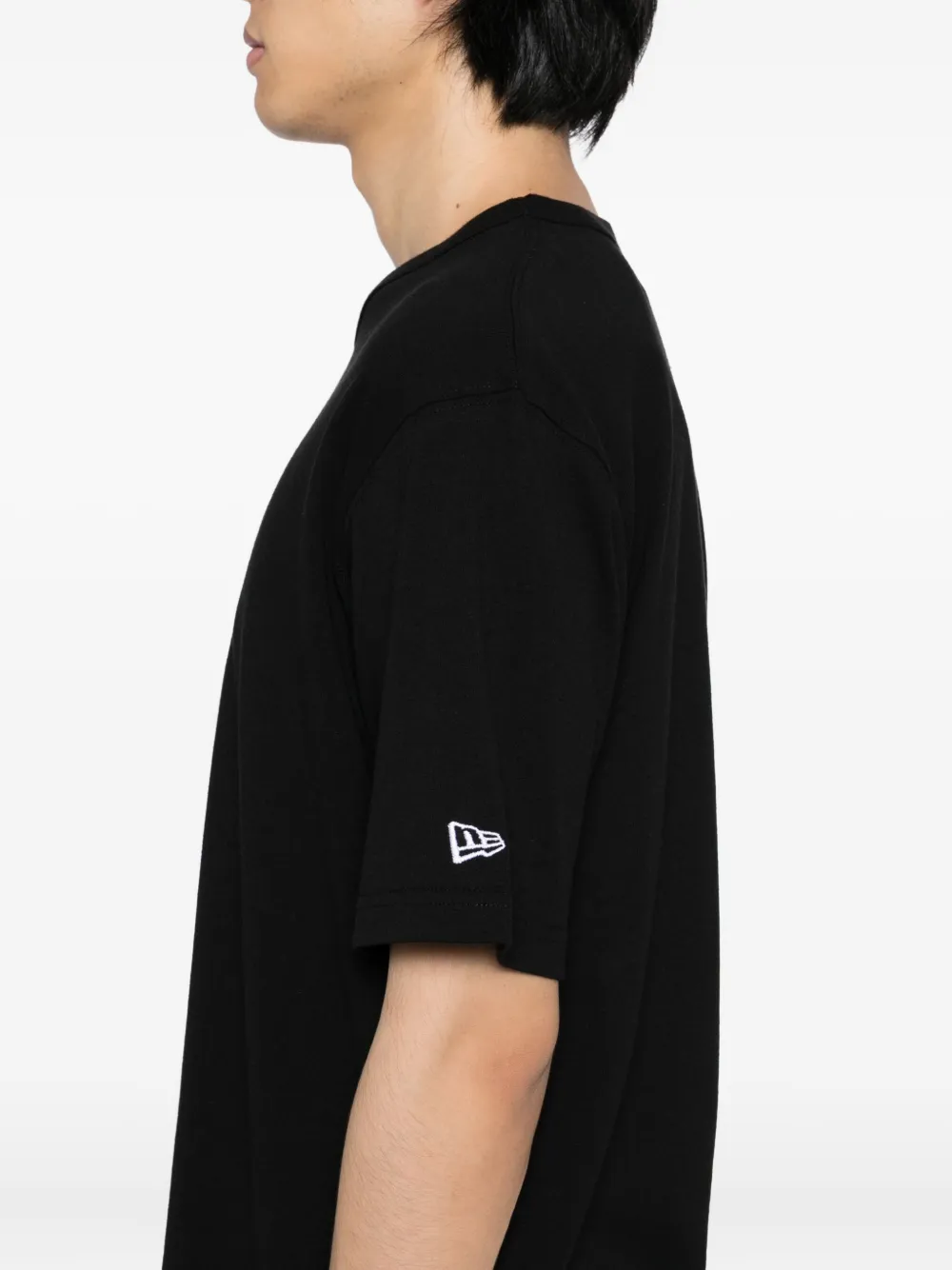 Y's x New Era T-shirt met logoprint Zwart