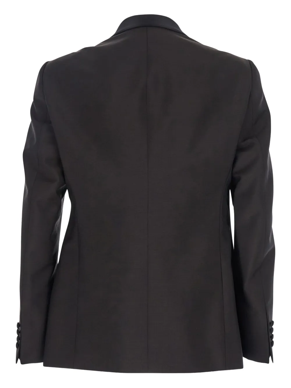 Emporio Armani Brown Single-breasted Jacket With Shawl Revers In Wool Blend Man In Blue