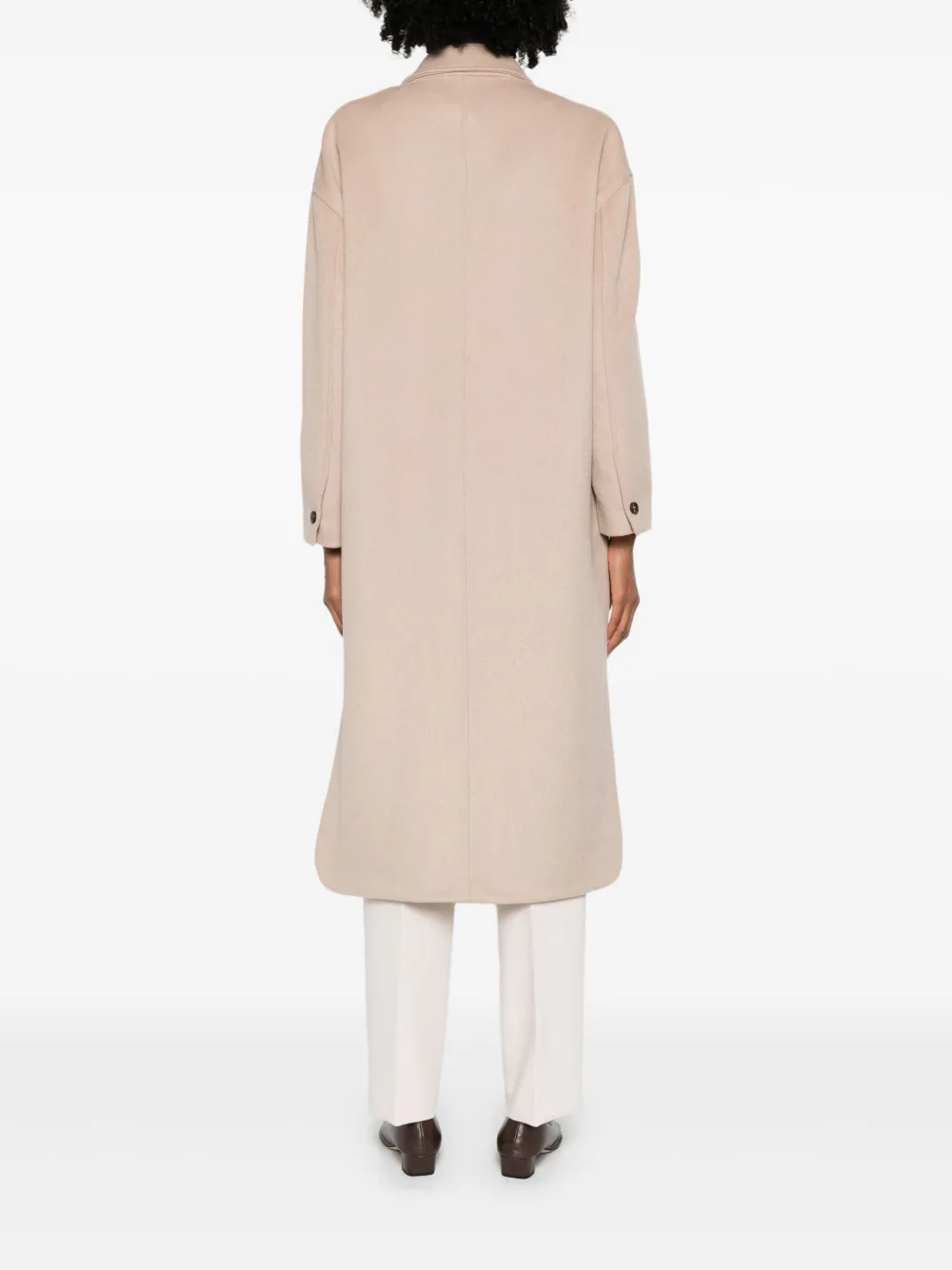 RAME Jas met dubbele rij knopen en klepzak Beige