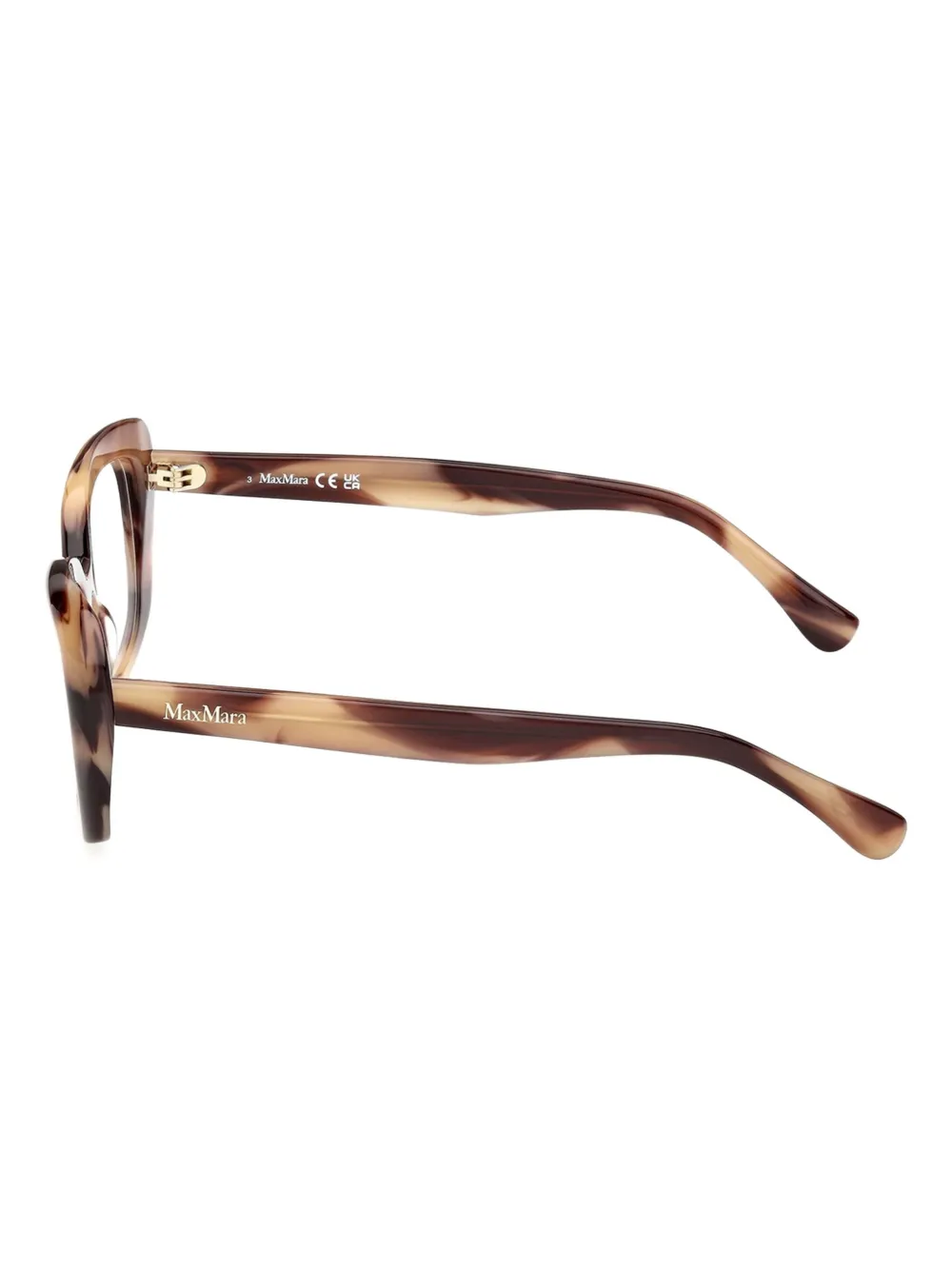 Max Mara Tortoiseshell Geometric-frame Glasses In Brown
