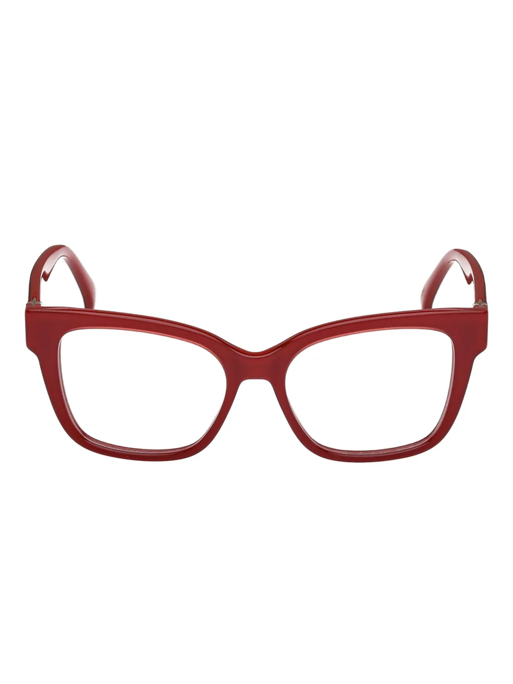 Max Mara Rectangle-frame Glasses In Brown