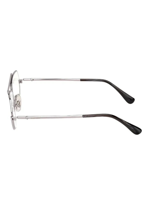 Max Mara geometric-frame Glasses | Silver | FARFETCH display picture 1